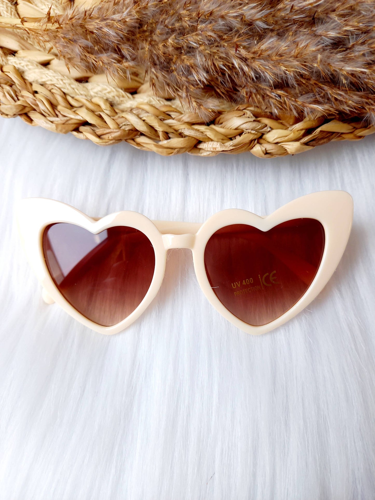 Zonnebril Heart Beige - Nieuw!