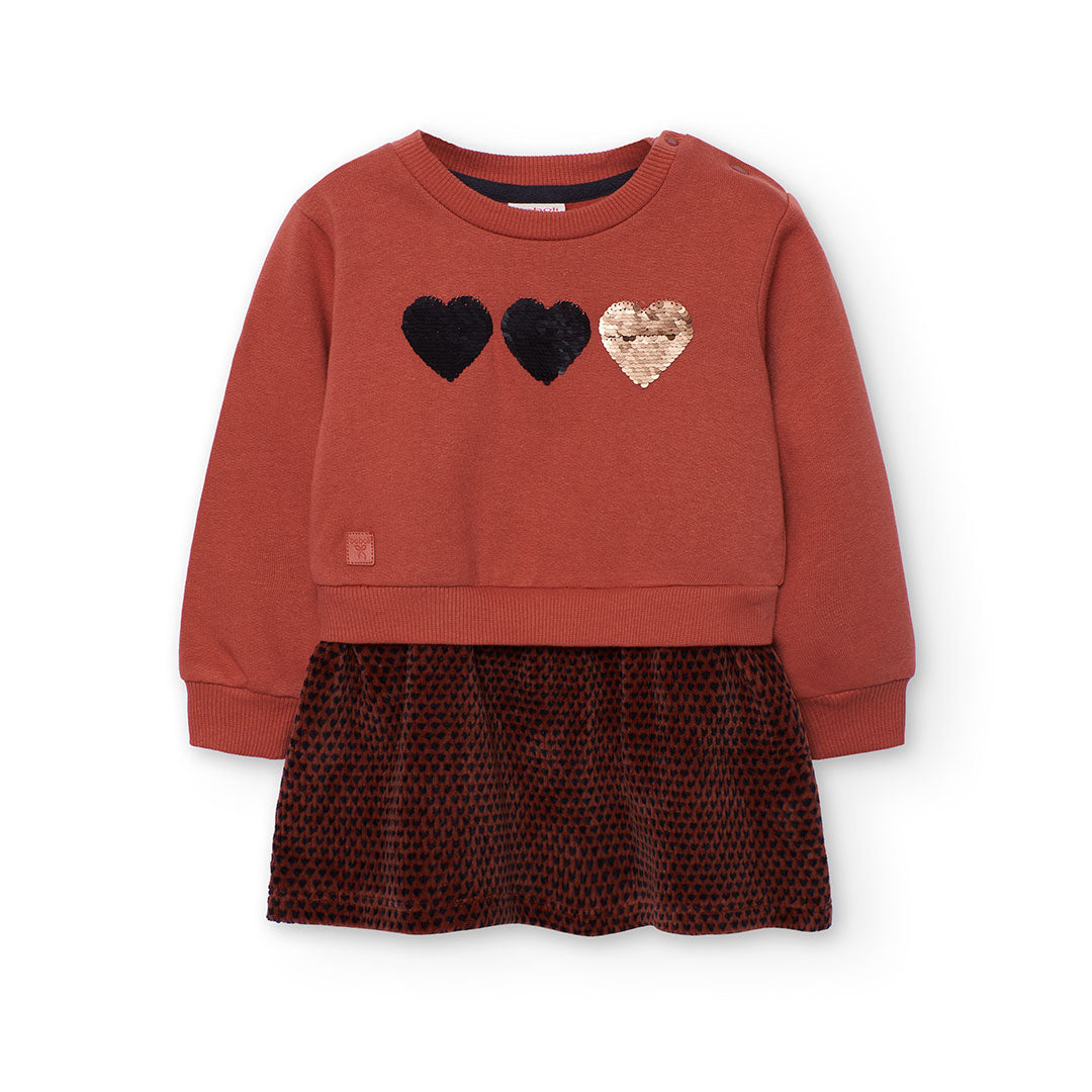 Jurk Glitter Hearts - Nieuw!