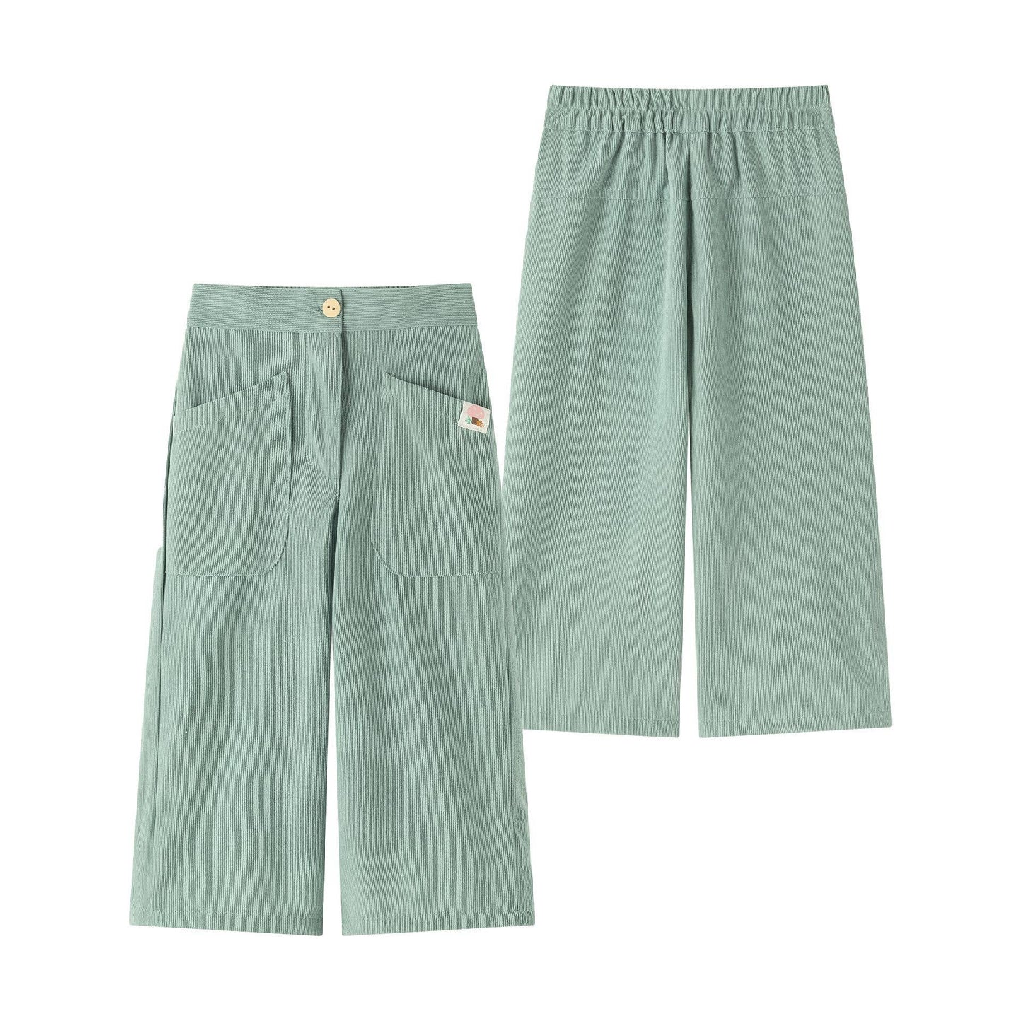 Broek Corduroy Green - Nieuw!