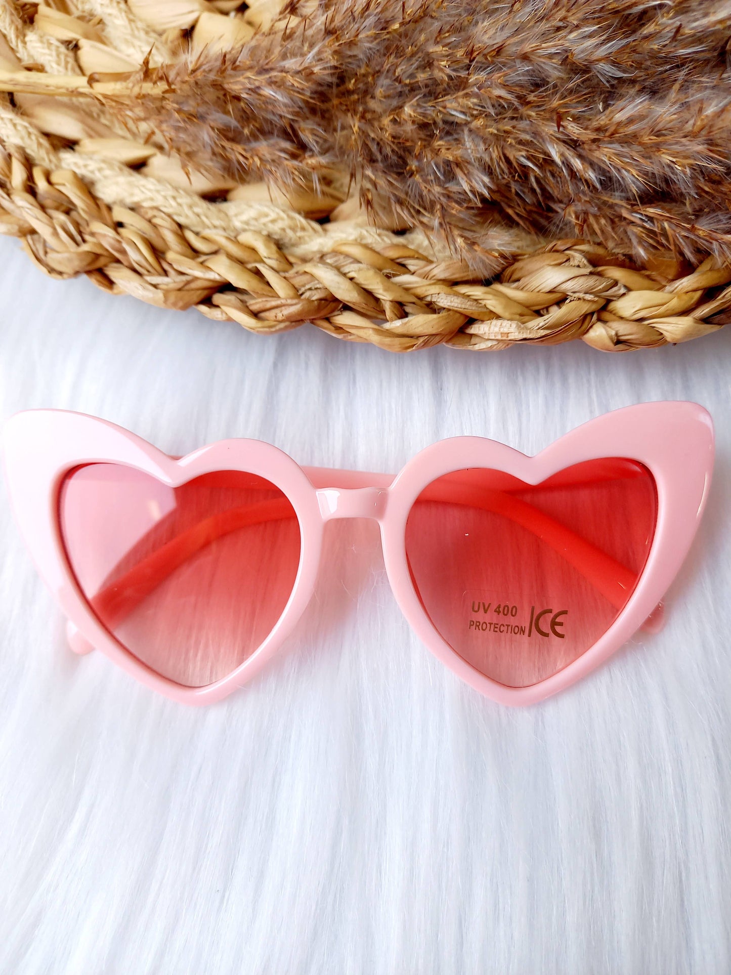 Zonnebril Heart Light Pink