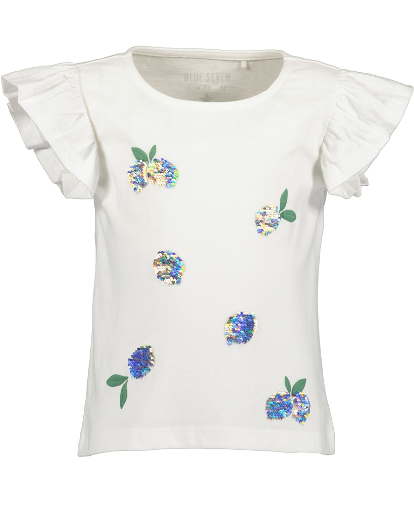 T-shirt Glitter Lemon White