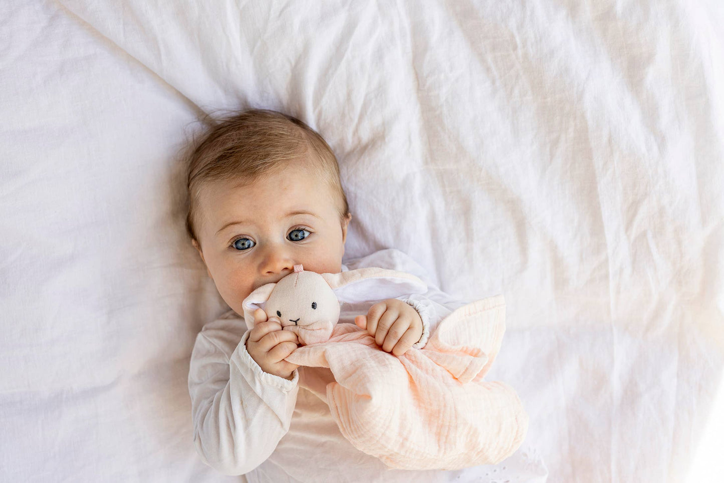 Knuffeldoekje Konijn Babyroze - Nieuw!