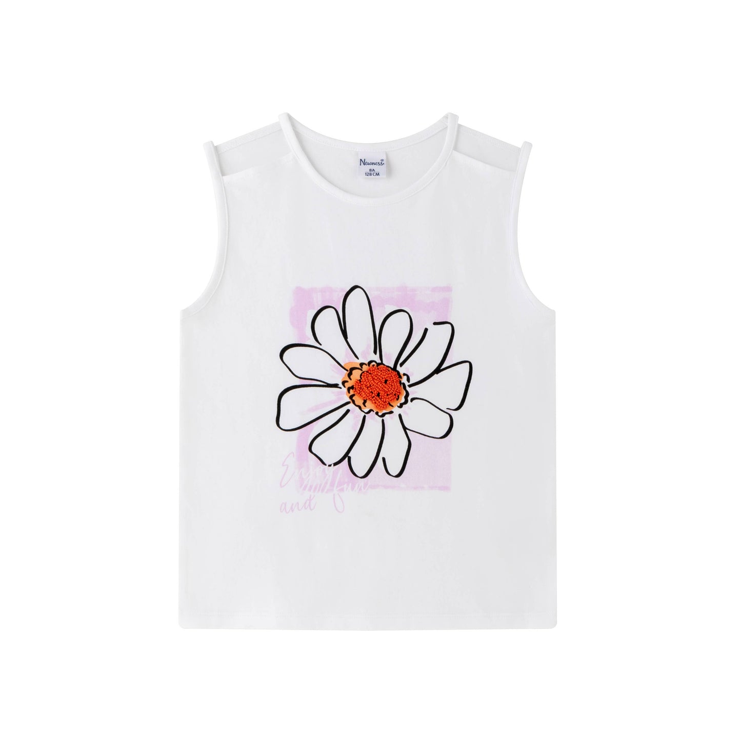 Mouwloos T-shirt Pearl Flower - Nieuw!