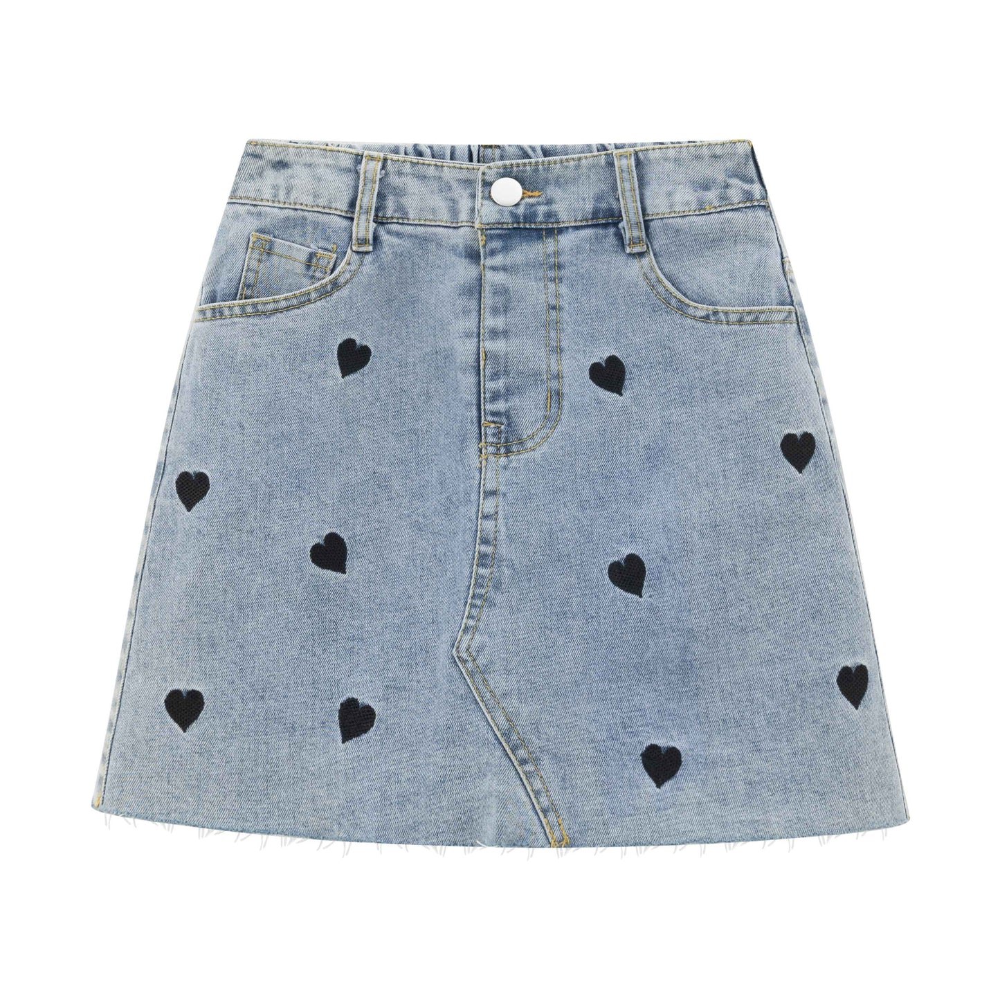 Jeansrok Hearts - Nieuw!