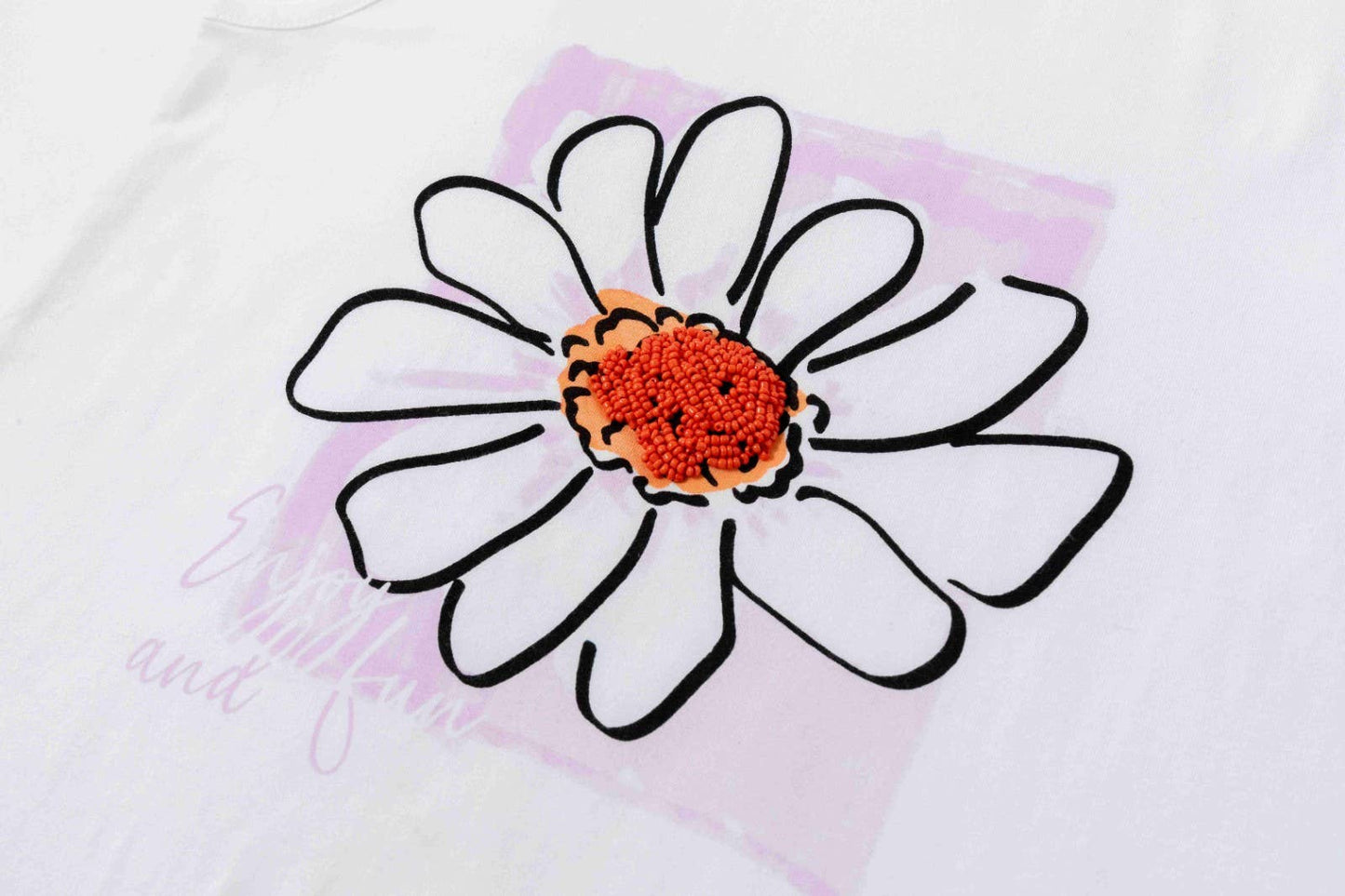 Mouwloos T-shirt Pearl Flower - Nieuw!