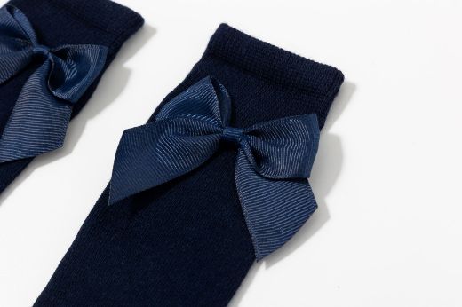 Kniekousen Strik Donkerblauw