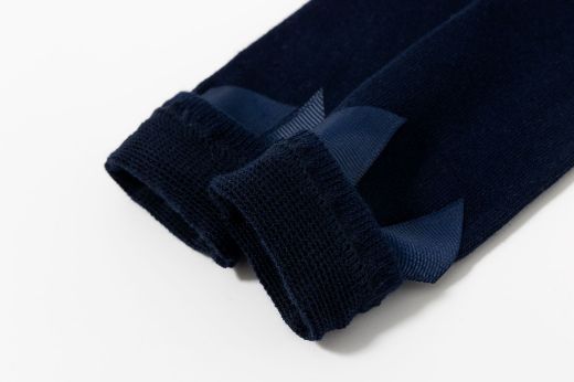 Kniekousen Strik Donkerblauw