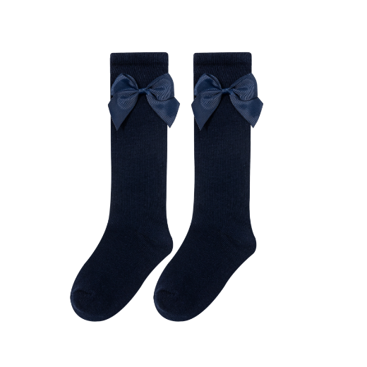 Kniekousen Strik Donkerblauw