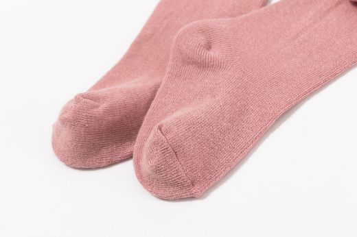 Kniekousen met pompons roze
