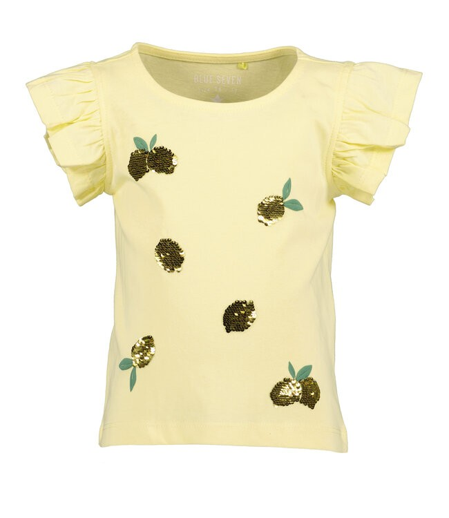 T-shirt Glitter Lemon White Yellow