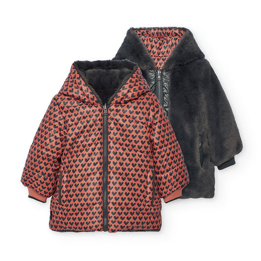 Winterjas Fuzzy Hearts - Nieuw!