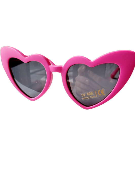 Zonnebril Heart Dark Pink - Nieuw!