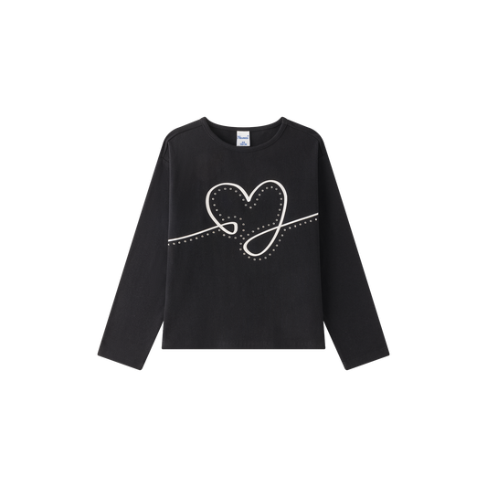Longsleeve Glitter Heart - Nieuw!