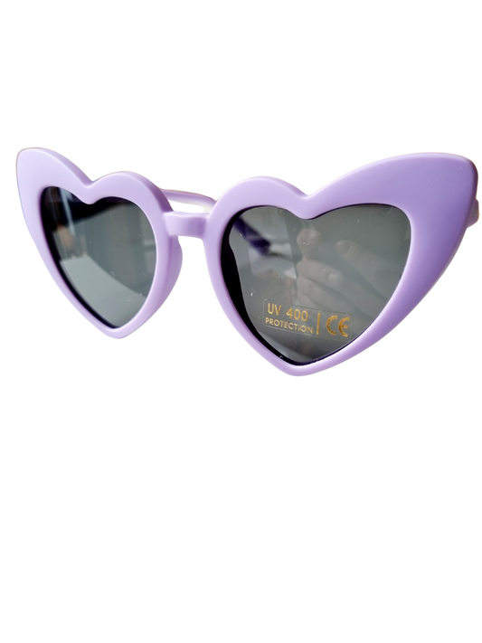 Zonnebril Heart Lila - Nieuw!