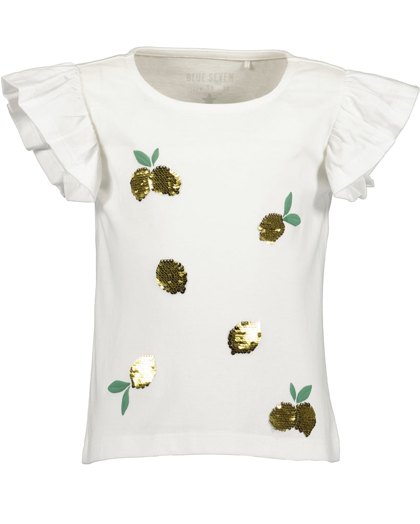 T-shirt Glitter Lemon White