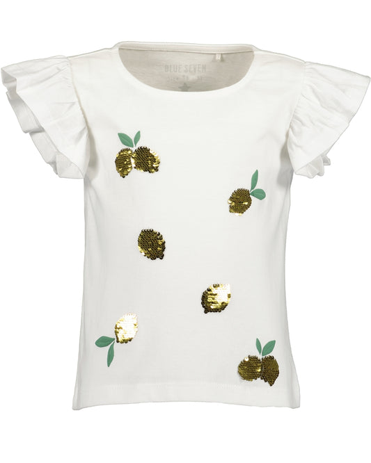 T-shirt Glitter Lemon White