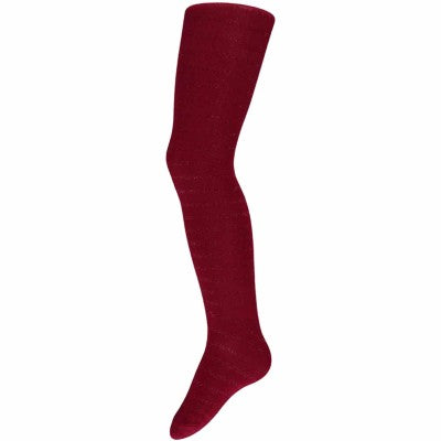 Kousenbroek Deep Red Glitter Stripe - Nieuw!