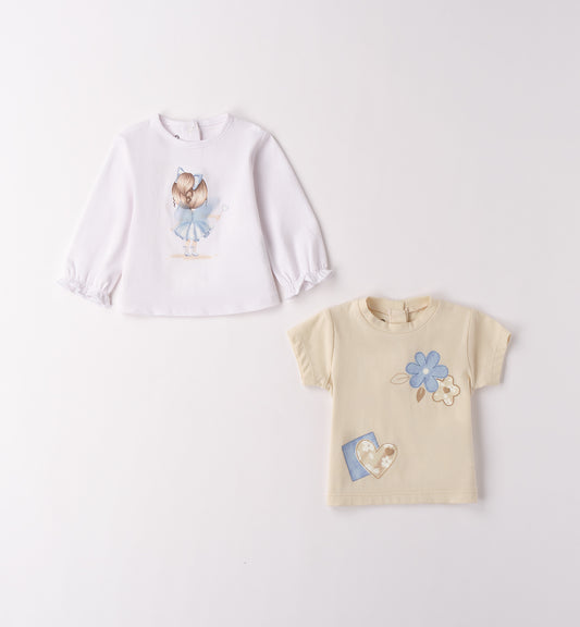 Set T-shirt Blue Flower + Longsleeve Fairy