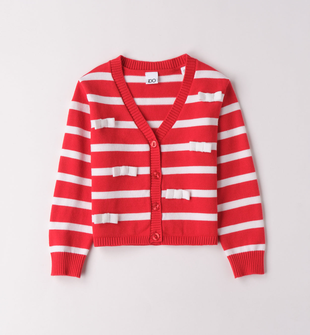 Cardigan Red Stripes