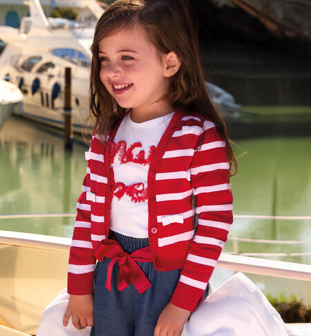 Cardigan Red Stripes