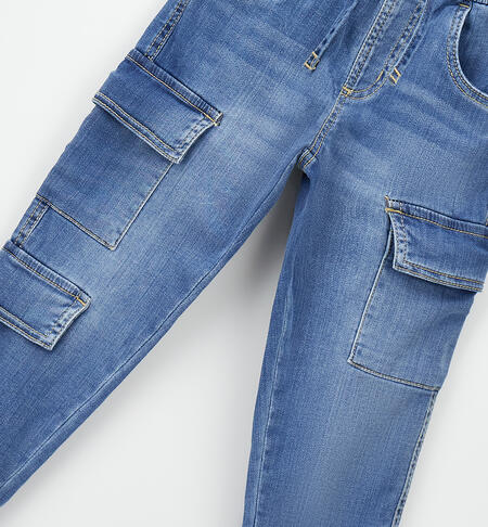 Jeansbroek Cargo Pale Stone Washed