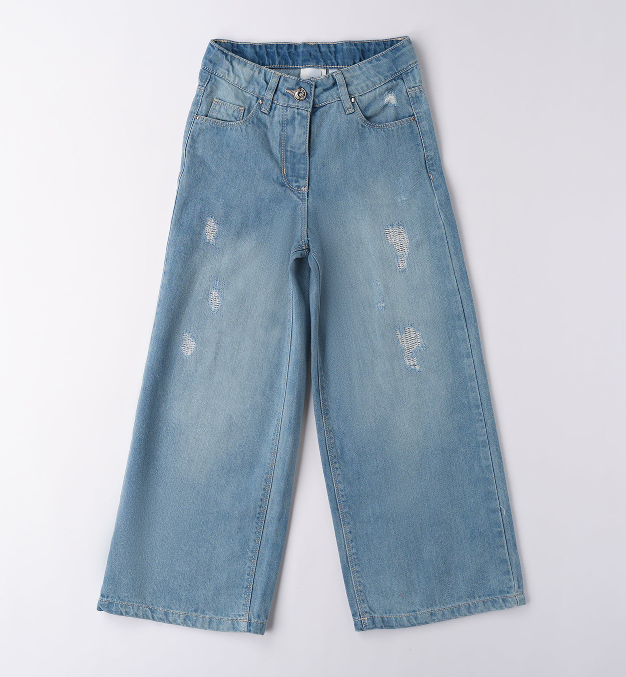 Jeans Wide Leg Clear Washed