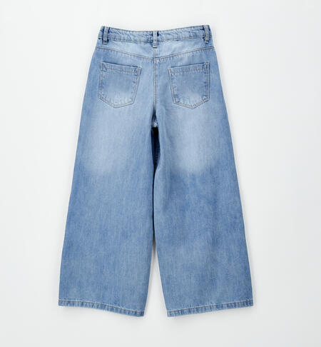 Jeans Wide Leg Clear Washed