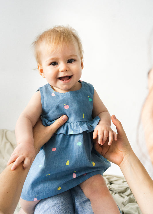 Jurk Denim Summer Fruits - LAATSTE STUK!