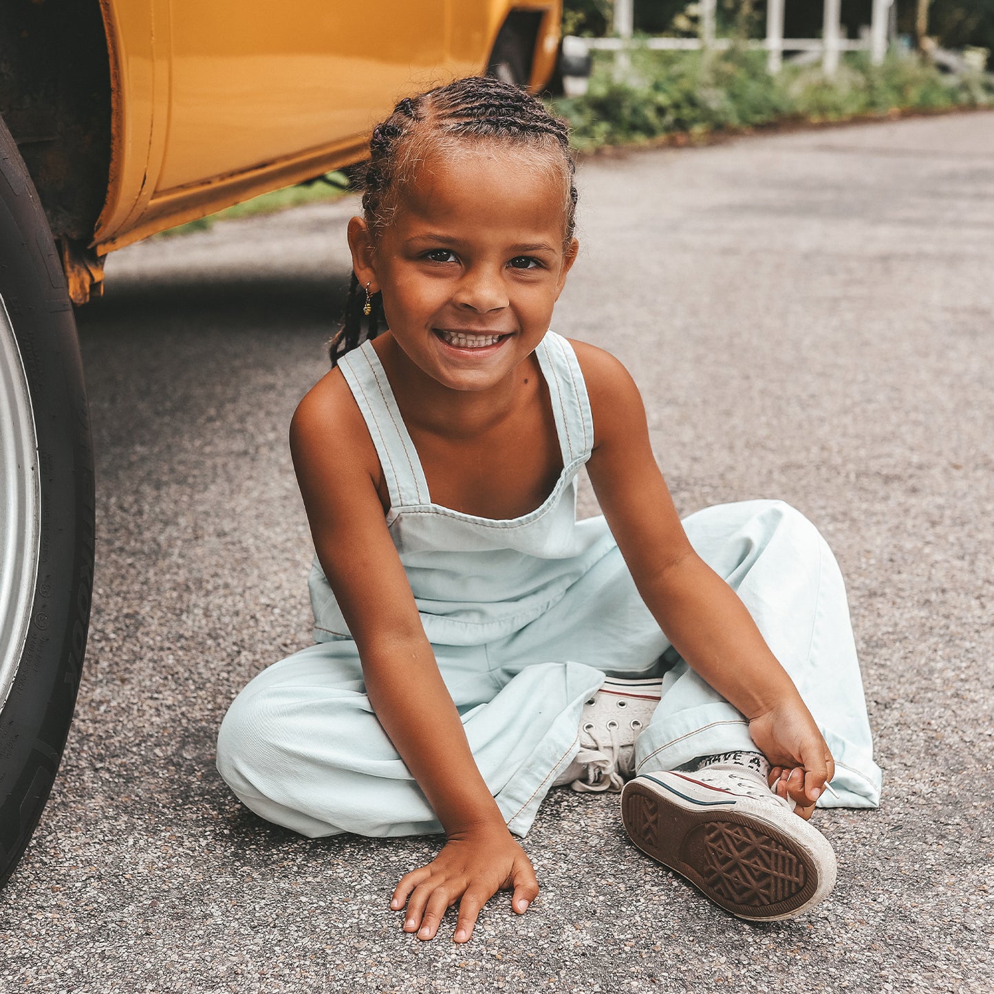 Jeansbroek Ruffle Sunlit Blue Girls